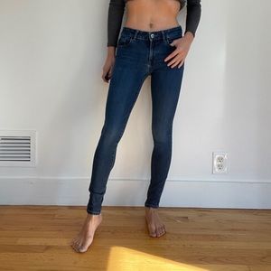 DL1961 skinny high rise blue jeans 24